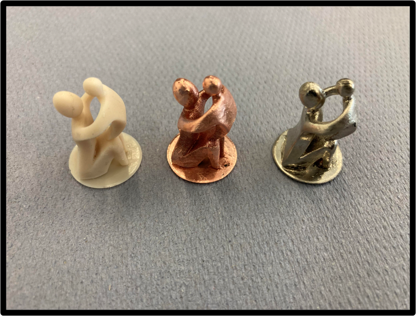 Electroplating process on 3D printed components