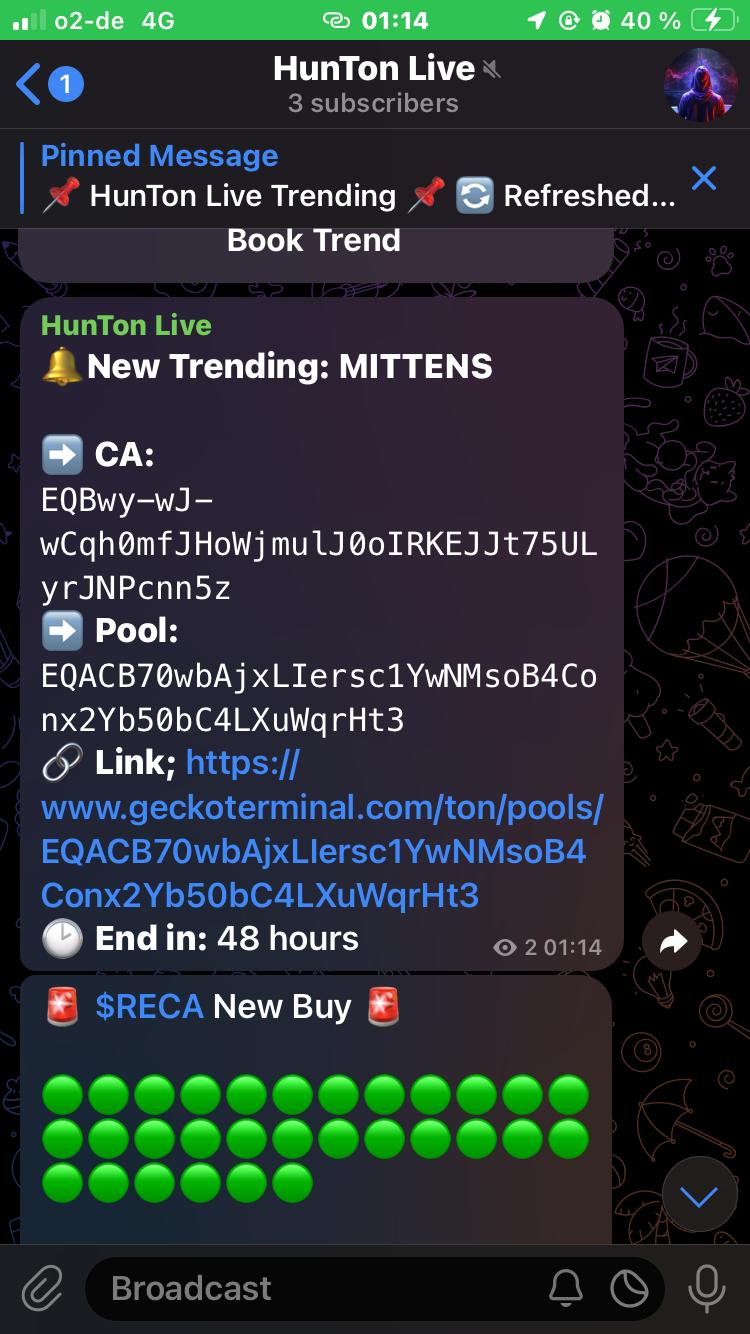 Hunton bot trending functionality